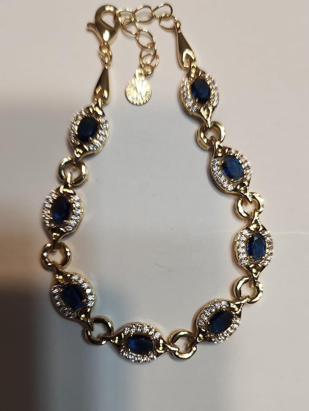 Multicolor Sapphire Bracelet 18k Real Gold Plated, Anti-fading Luxury Vintage - Picture 7 of 11